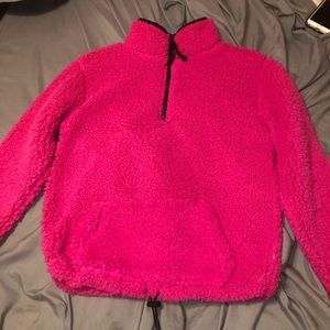 Pink coat crop top